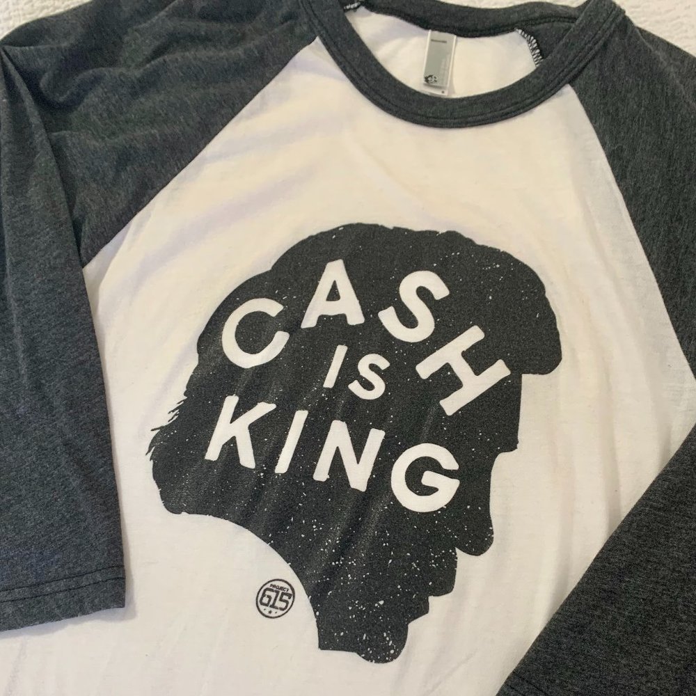 Johnny Cash graphic baseball tee